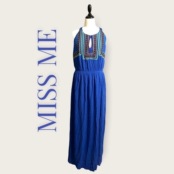 MISS ME MAXI DRESS (NWT) Embroidered Top Size Medium - Picture 6 of 7